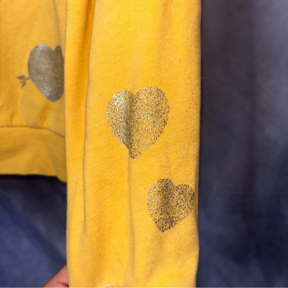 Y2K Victoria’s Secret Pink Yellow Bling Jacket Full Zip Hoodie Sweatshirt  M - Picture 4 of 7
